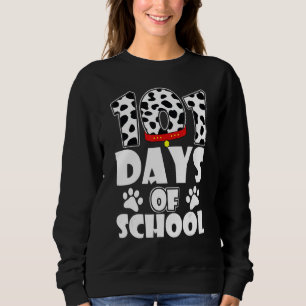 Funny 101 Days School Dog Lover Students Teachers  Sweatshirt