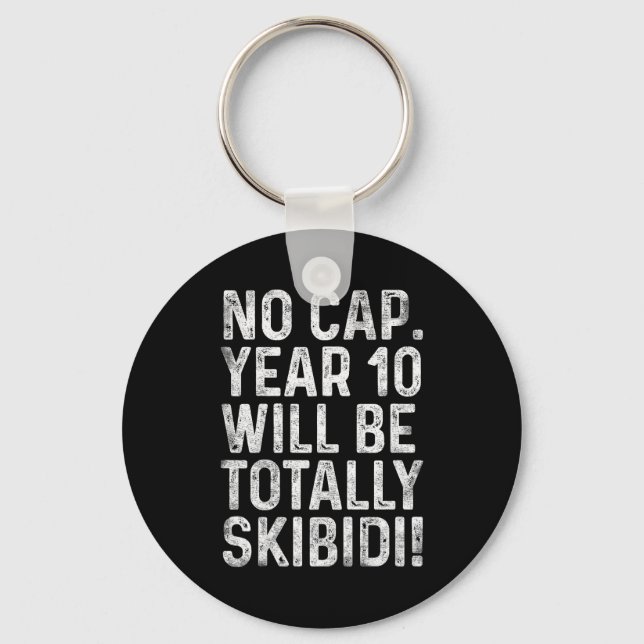 Funny 10 Year Old Bday Boy 10th Birthday Born In 2 Key Ring (Front)