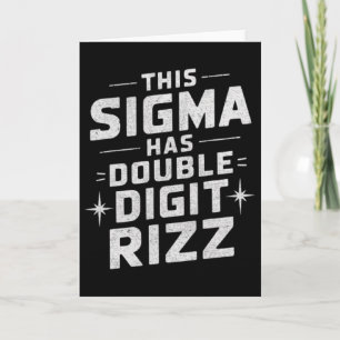 Funny 10 Year Old Birthday Rizz Sigma Brain Rot Bo Card