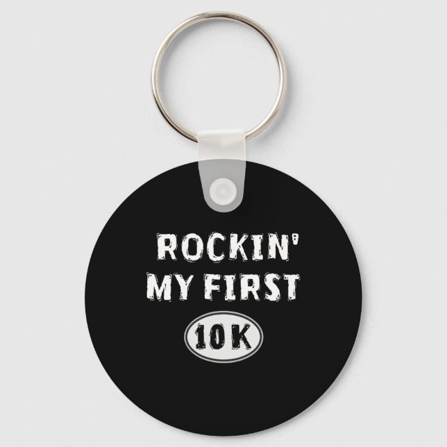 Funny 10k Race Training New Runner Gift My First 1 Key Ring (Front)