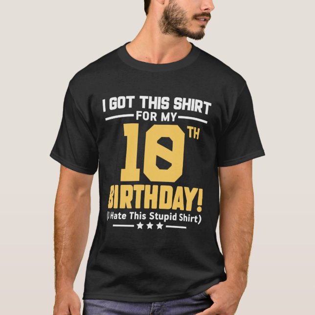Funny 10th Birthday 10 Years Old Boys Girls Gift  T-Shirt (Front)