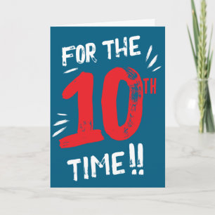 Funny 10th Birthday Card Teenager