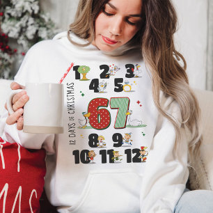 Funny 12 Days of Christmas 67 6 7 Six Seven Meme Hoodie