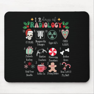 Funny 12 Days Of Radiology Christmas Radiate Xray  Mouse Pad