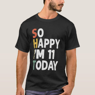 funny 12 Years Old Birthday Vintage So Happy Im 12 T-Shirt