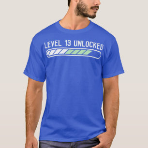 Funny 13th Birthday Level 13 Unlocked Gaming T-Shirt