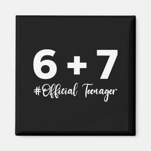 Funny 13th Birthday Teenager 6+7 Year Old Boys Kid Magnet