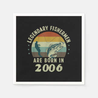 Funny 15th Birthday Fishing Gift for 15 Years Napkin