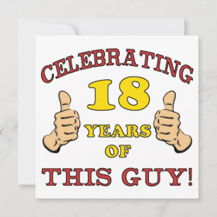 Funny 18th Birthday For Boys Card