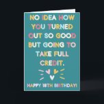 Funny 18th Birthday For Son or Daughter Card<br><div class="desc">Make your son or daughter smile with this humourous Birthday Card on their 18th birthday!</div>