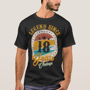 funny 18th birthday gift born 2002 18 years old  T-Shirt