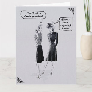Funny 1950's Fashionable Friends Card