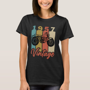 Funny 1957 Birth Year Vintage Retro Motorcycle Bir T-Shirt