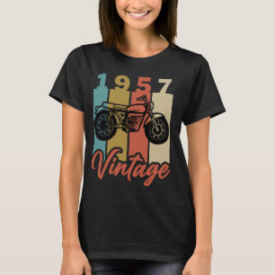 Funny 1957 Birth Year Vintage Retro Motorcycle Bir T-Shirt
