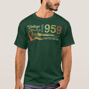 Funny 1959 birthday gift for men Guitar Lover 63th T-Shirt