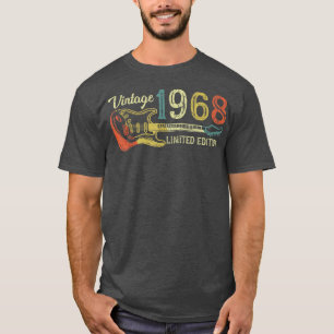 Funny 1968 birthday gift for men Guitar Lover 54th T-Shirt