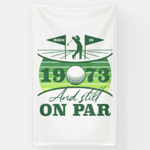 Funny 1973 Golfer 50th Birthday Banner