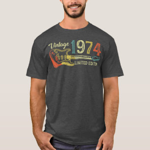 Funny 1974 birthday gift for men Guitar Lover 48th T-Shirt