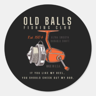 Funny 1974 Fishing Birthday Old Fart For Fisherman Classic Round Sticker