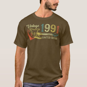 Funny 1991 birthday gift for men Guitar Lover 31th T-Shirt
