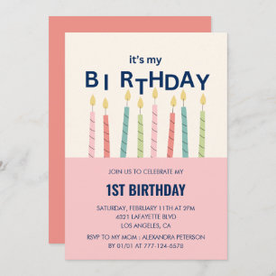 Funny 1st birthday invitations Birthday Candle