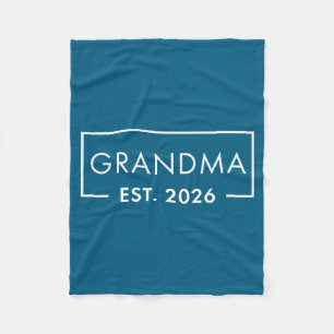 Funny 1st Time Grandma Est 2026 New Grandma  Fleece Blanket