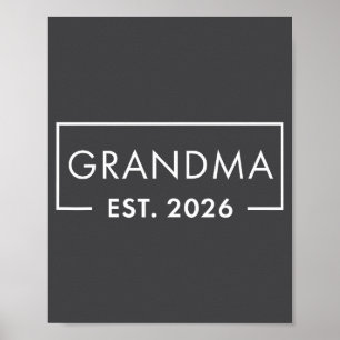 Funny 1st Time Grandma Est 2026 New Grandma  Poster