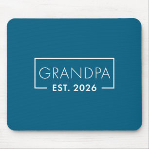 Funny 1st Time Grandpa Est 2026 New Grandpa  Mouse Pad