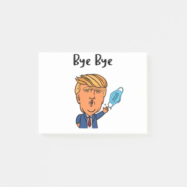 Funny 2020 Christmas Trump Mask Bye Bye Post-it Notes (Front)