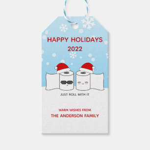 Funny 2020 Just Roll With It Toilet Paper Gift Tags