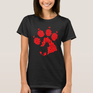 Funny 2023 Valentines Day Pit Bull Dog Puppy Paw P T-Shirt