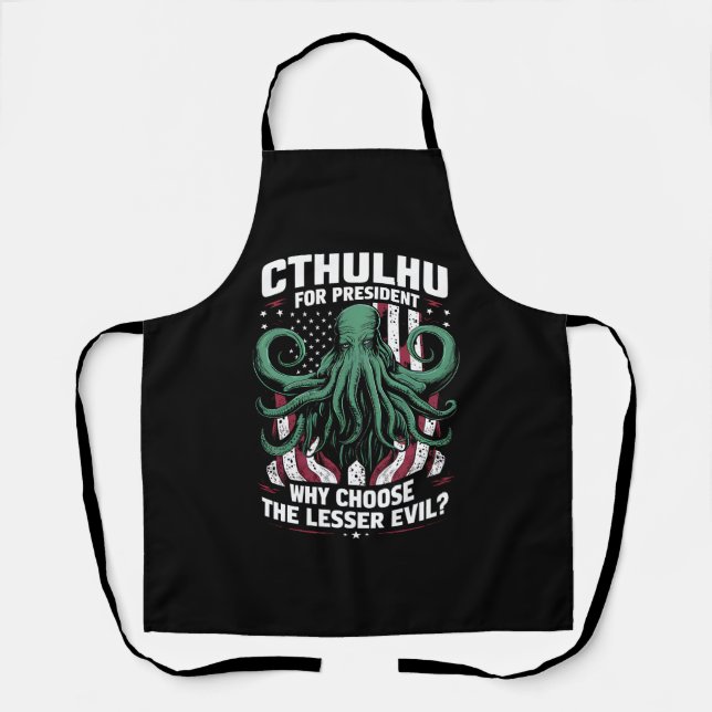 Funny 2024 Elections Cthulhu For President Apron (Front)