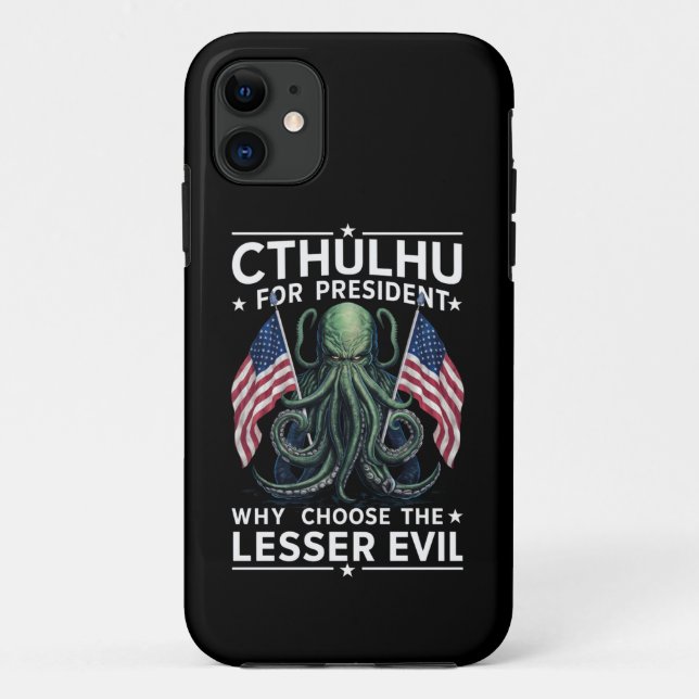 Funny 2024 Elections Cthulhu For President  Case-Mate iPhone Case (Back)