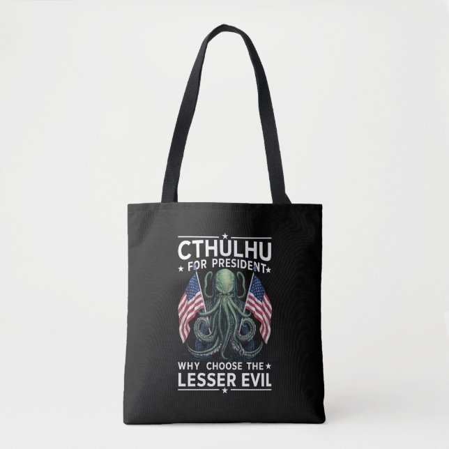 Funny 2024 Elections Cthulhu For President  Tote Bag (Front)