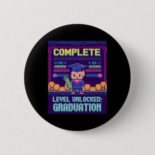 Funny 2025 Gamer Level Complete Master College Gra 6 Cm Round Badge