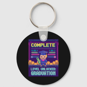 Funny 2025 Gamer Level Complete Master College Gra Key Ring