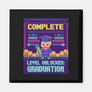 Funny 2025 Gamer Level Complete Master College Gra Magnet