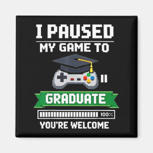 Funny 2026 gamer graduate graduation gaming video magnet