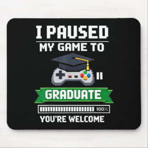 Funny 2026 gamer graduate graduation gaming video mouse pad