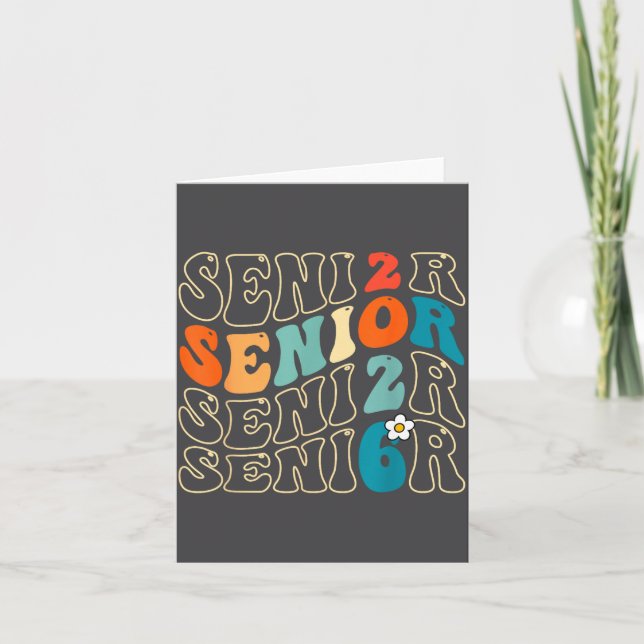 Funny 2026 Senior Grad Groovy 2026 Graduation Clas Card (Front)