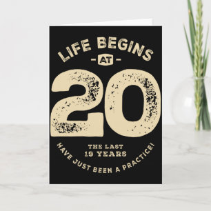 Funny 20th Birthday Age 20 Years Old T Shirt_2 Card