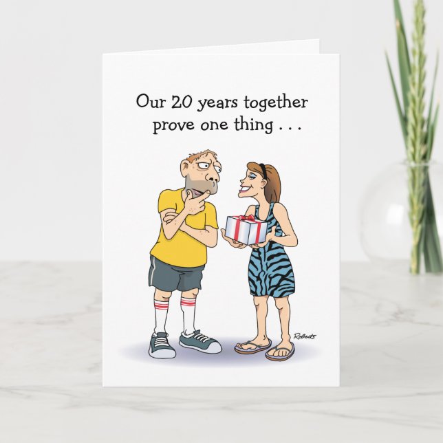 Funny 20th Wedding Anniversary Card for Husband (Front)