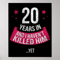 Funny 20th Wedding Anniversary Wife Gift T-shirt 2