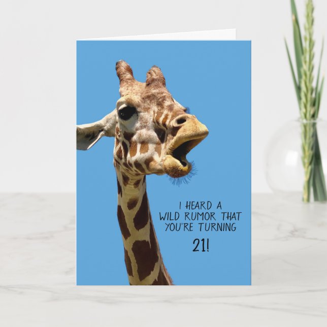 Funny 21st Birthday Card (Front)