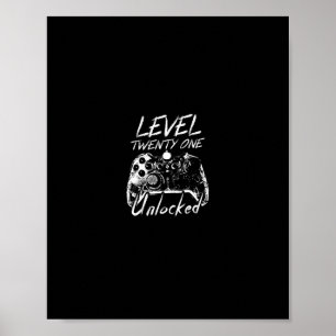 Funny 21st Birthday Gift 21 Year Old Birthday 21st Poster