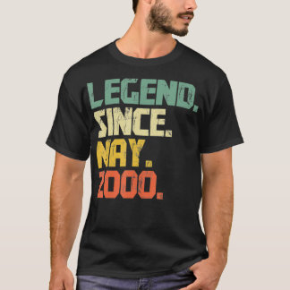 Funny 22 Year old  Men Women Legend Since May 2000 T-Shirt