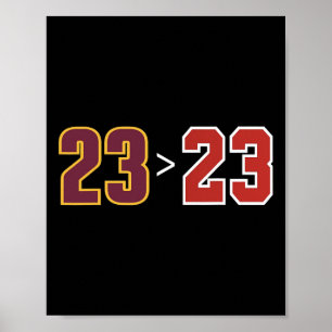 Funny 23 Vs 23 Basketball Fans And Players Poster