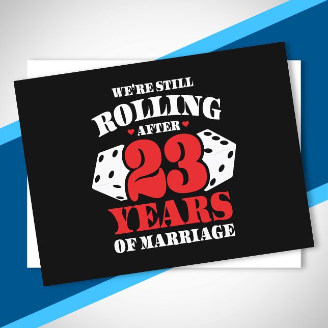 Funny 23rd Anniversary Couples Married 23 Years Postcard (Creator Uploaded)