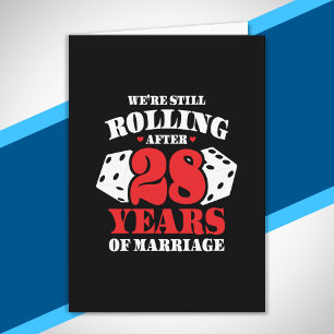 Funny 28th Anniversary Couples Married 28 Years Card