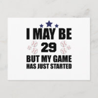Funny 29th Birthday Baseball Fan 29 Year Old Birth